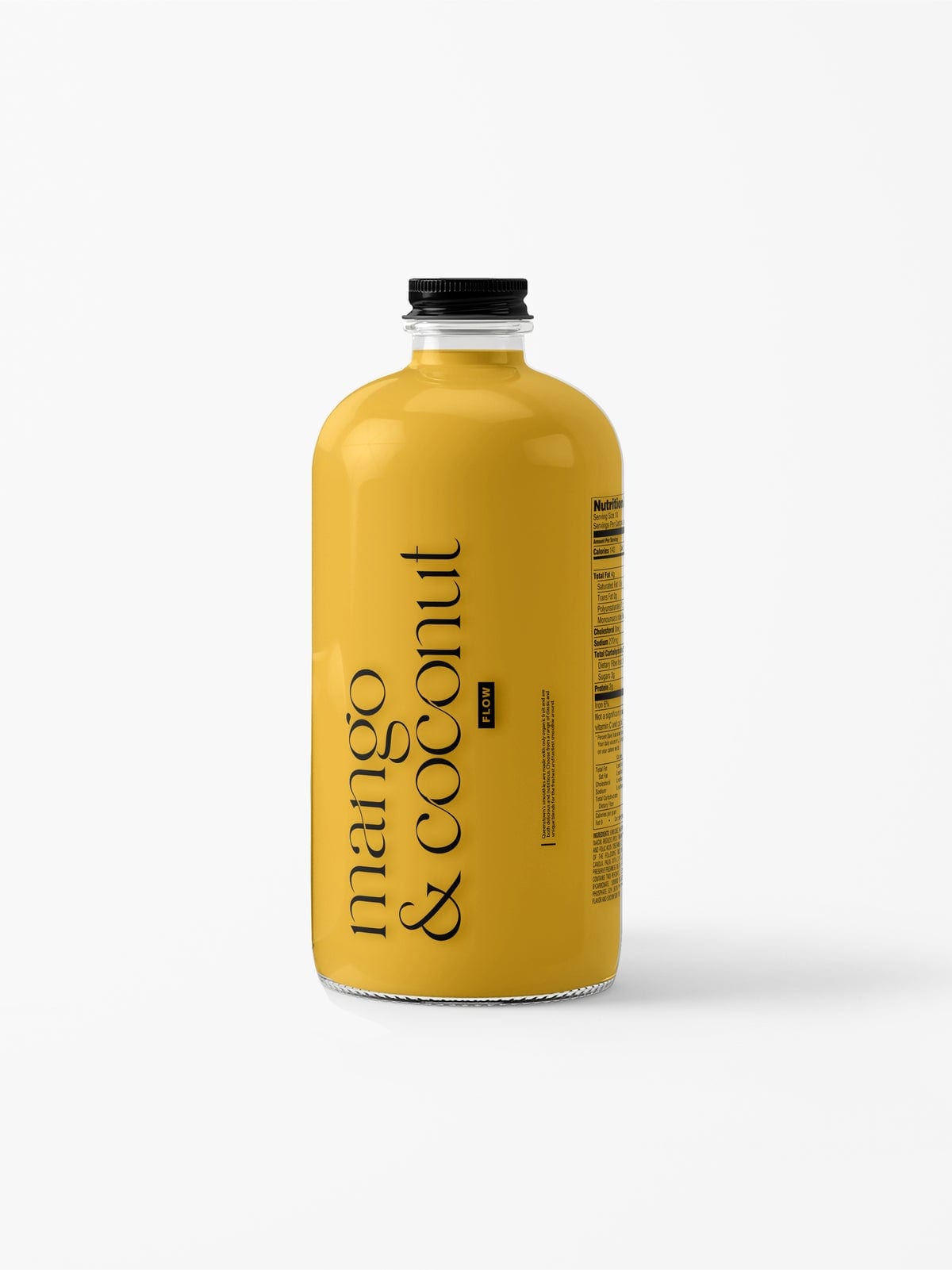 Bottle of mango and coconut smoothie