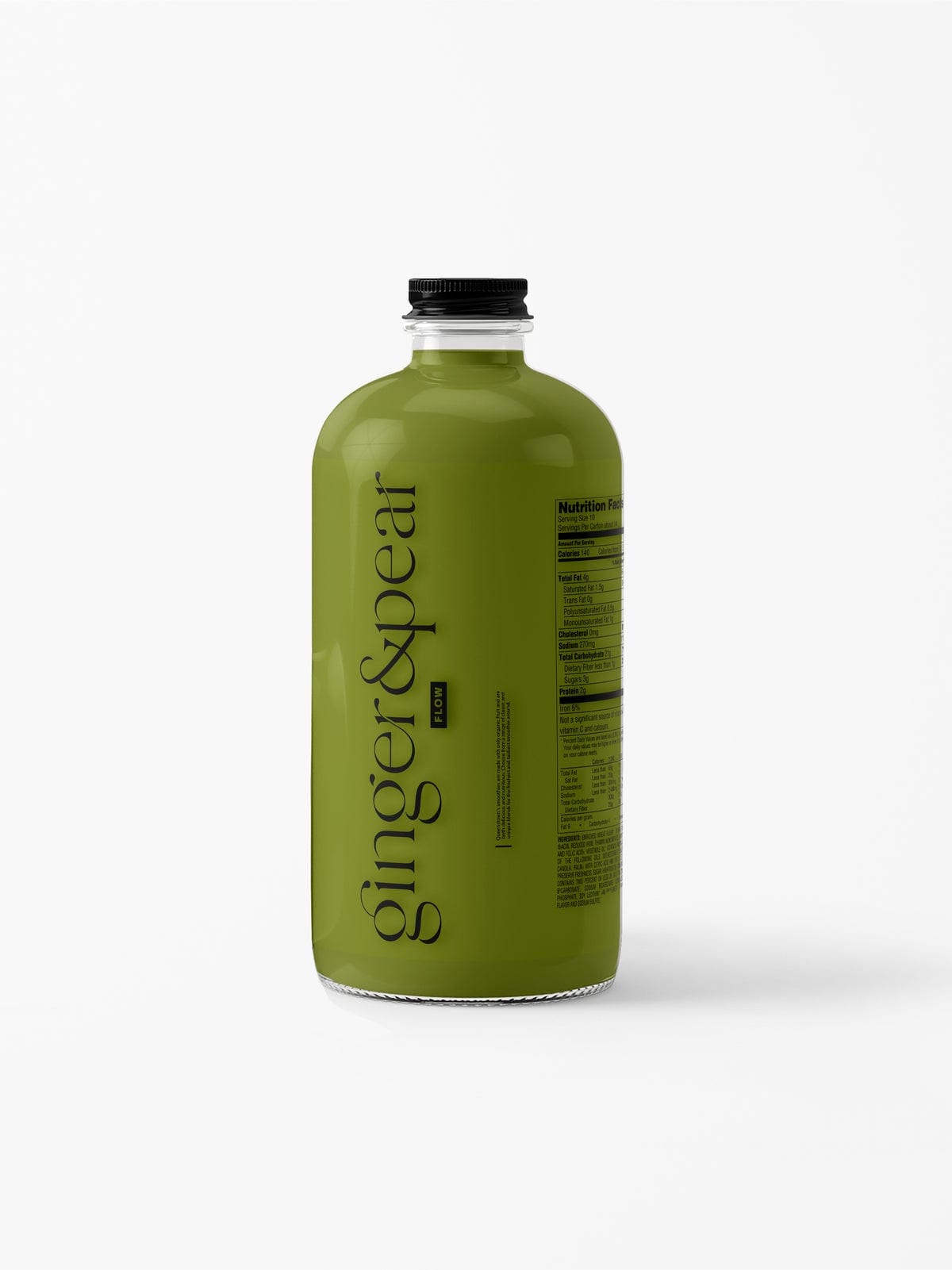 Bottle of ginger and pear tonic